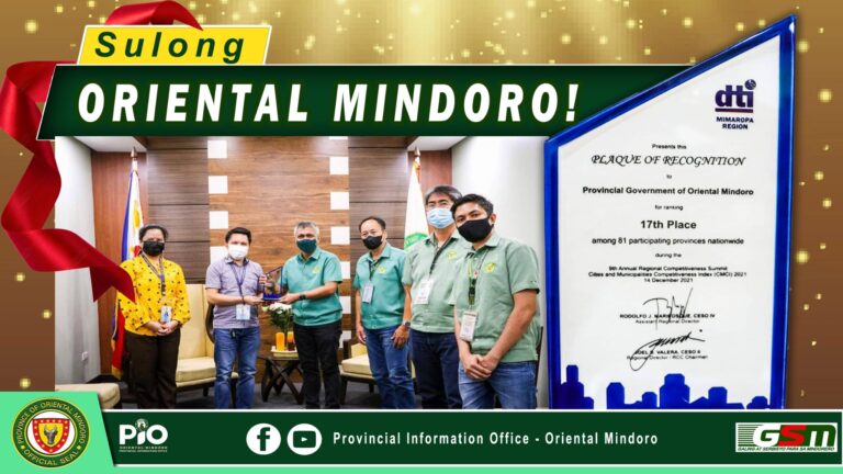 Oriental Mindoro makes big leap, 17th in level of competitiveness